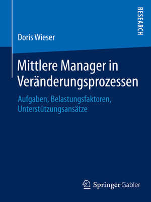 cover image of Mittlere Manager in Veränderungsprozessen